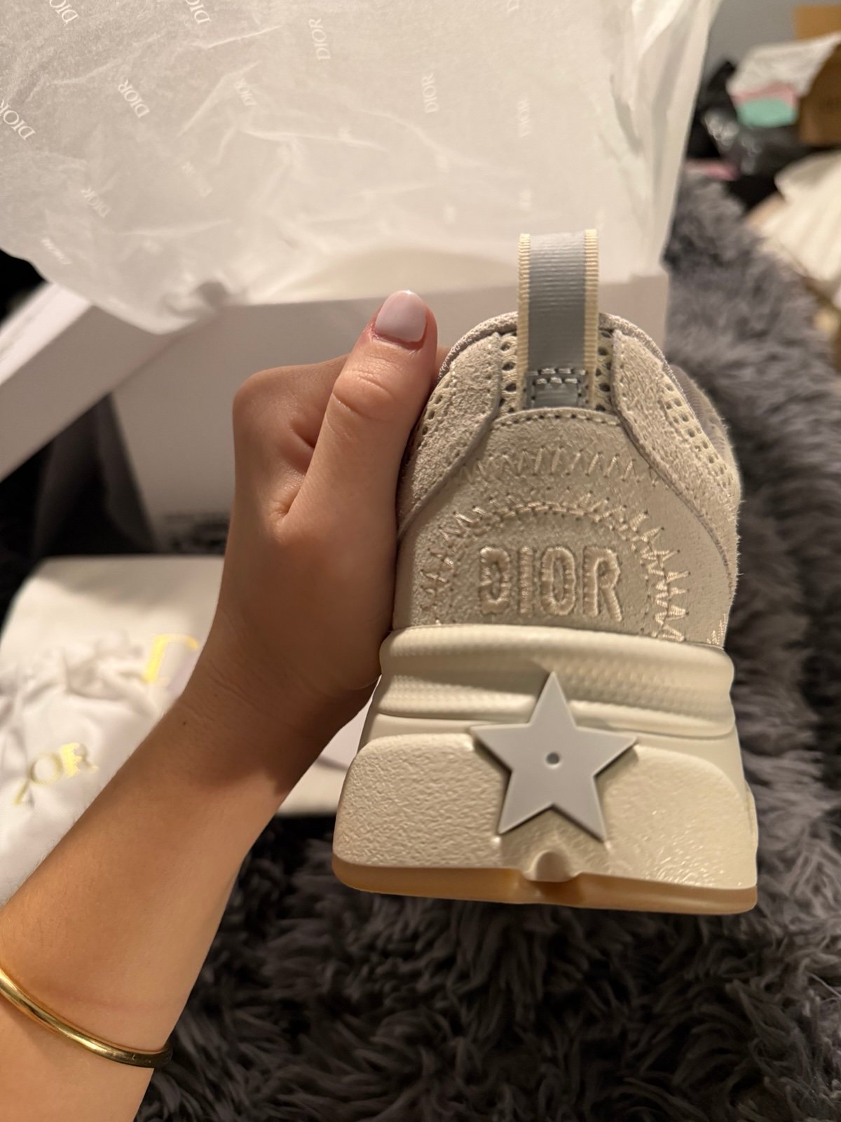 【厚底・プラットフォーム】Dior★Chronoスニーカー★ Dior Chrono Sneaker Mesh and White Leather-Effect Panels | DIOR