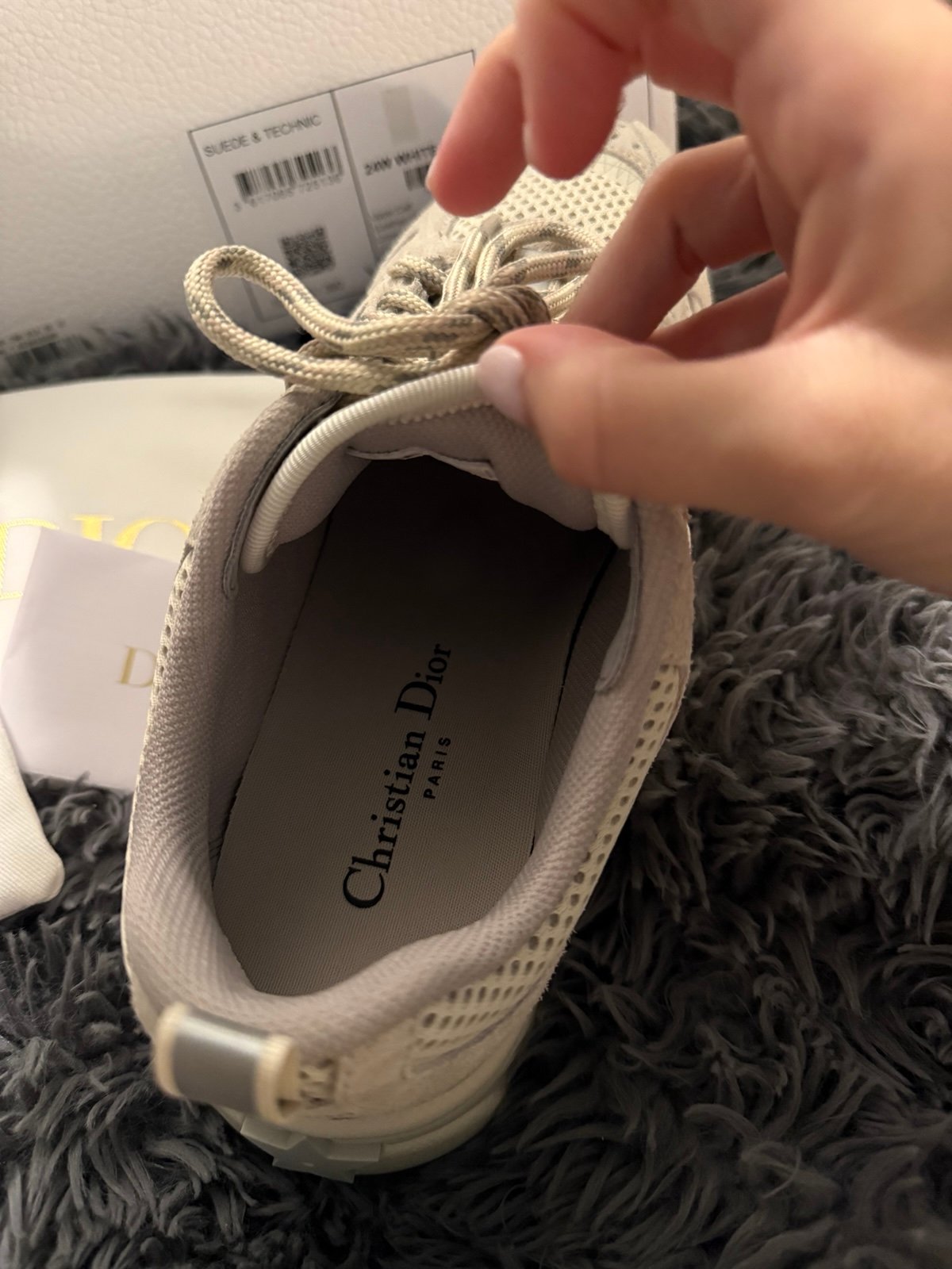 【厚底・プラットフォーム】Dior★Chronoスニーカー★ Dior Chrono Sneaker Mesh and White Leather-Effect Panels | DIOR