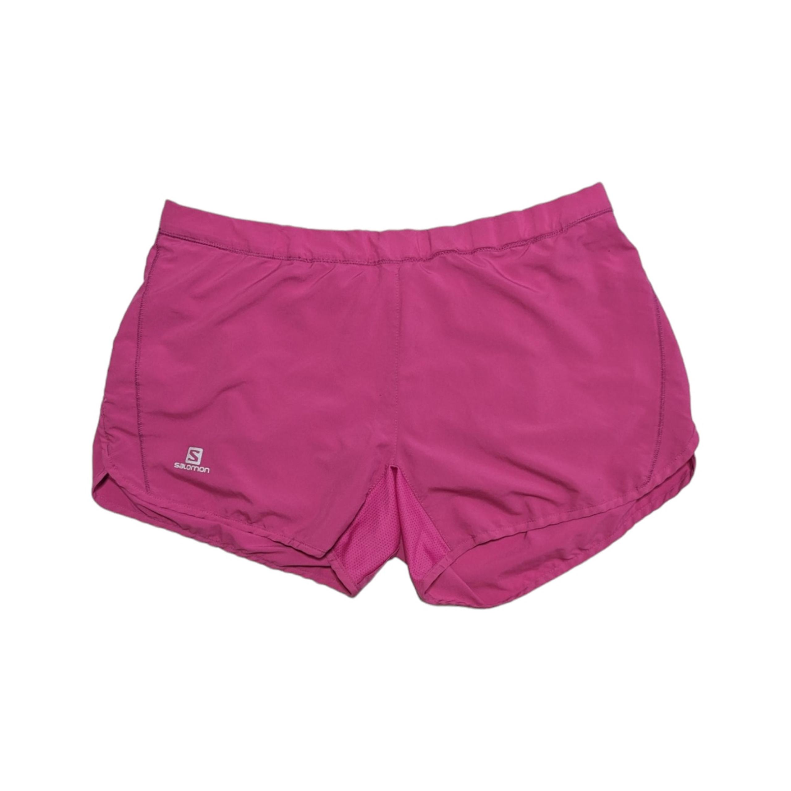 Salomon Alfa Trail Running Shorts Hot PInk Athletic Womens Large Sportswear