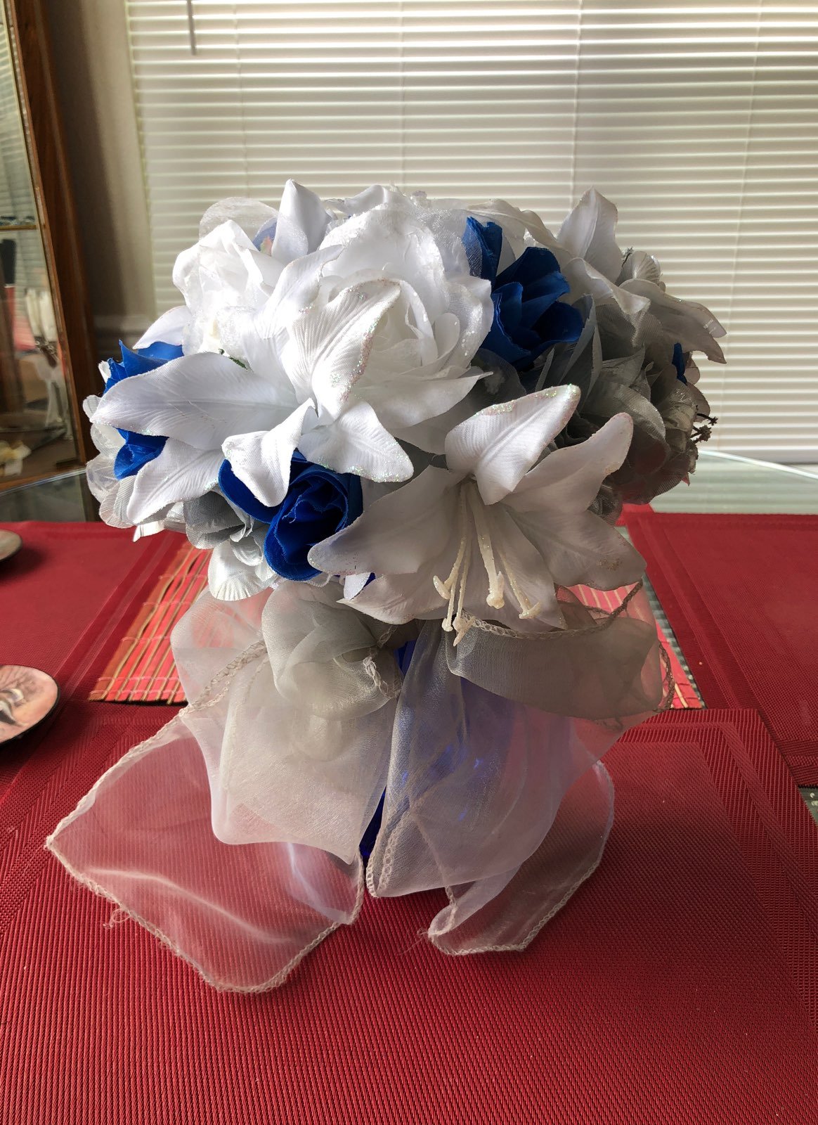 Silk Flowers Bride Bouquet & FG Bouquet