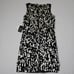 Adrianna Papell Evening Sequined Mini Dress Size 6 Silver Black Party V-Neck NWT