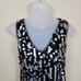 Adrianna Papell Evening Sequined Mini Dress Size 6 Silver Black Party V-Neck NWT