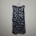 Adrianna Papell Evening Sequined Mini Dress Size 6 Silver Black Party V-Neck NWT