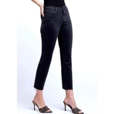 L'Agence Sada High Rise Crop Slim in Washed Black Jeans size 28