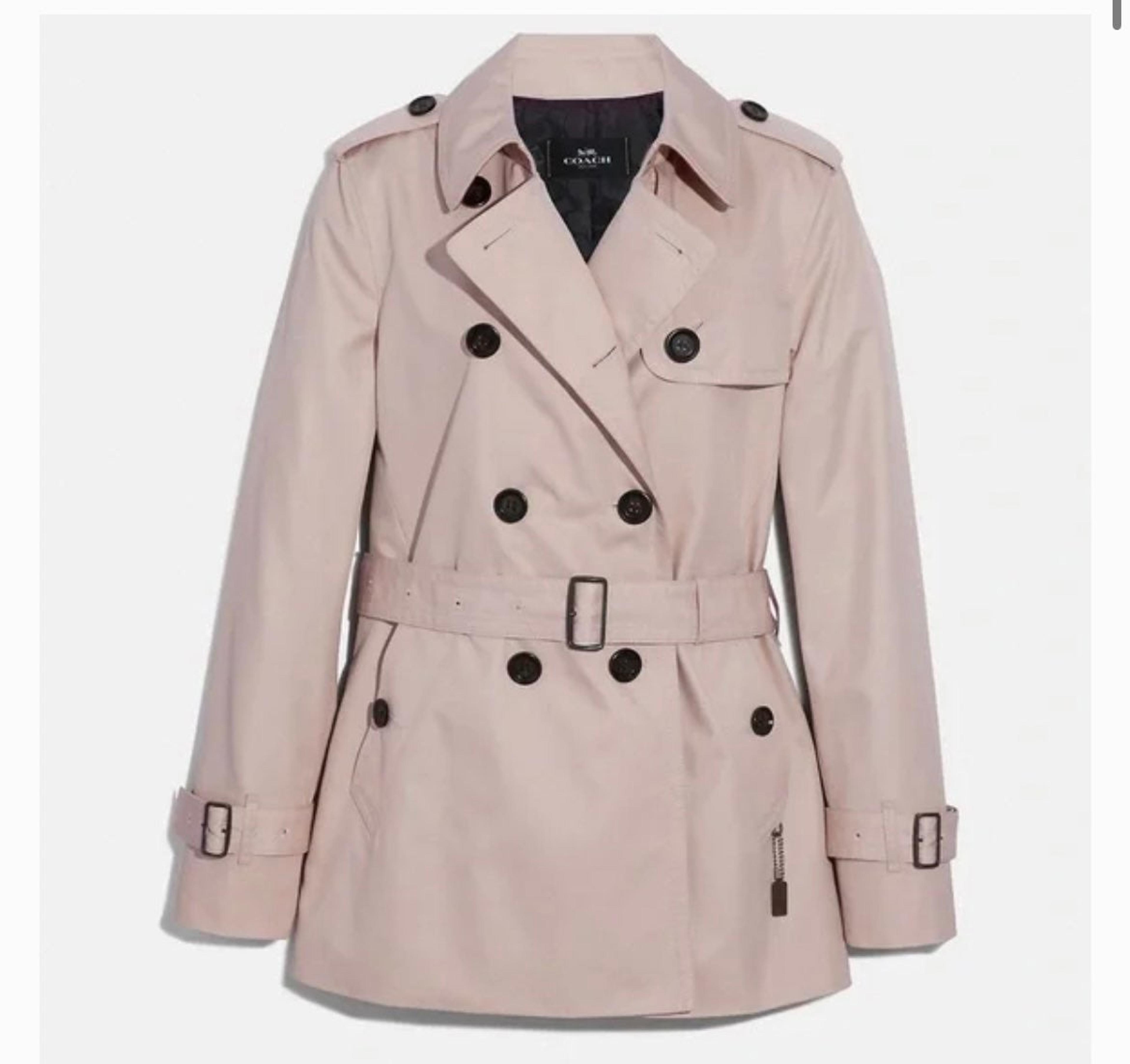 Coach pink trench Clearance