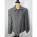 Sandro Black Herringbone Wool Zip Front Classic Blazer