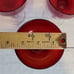 Colony glass Saturn pattern red clear twist stem Set of 12 sherbert glasses
