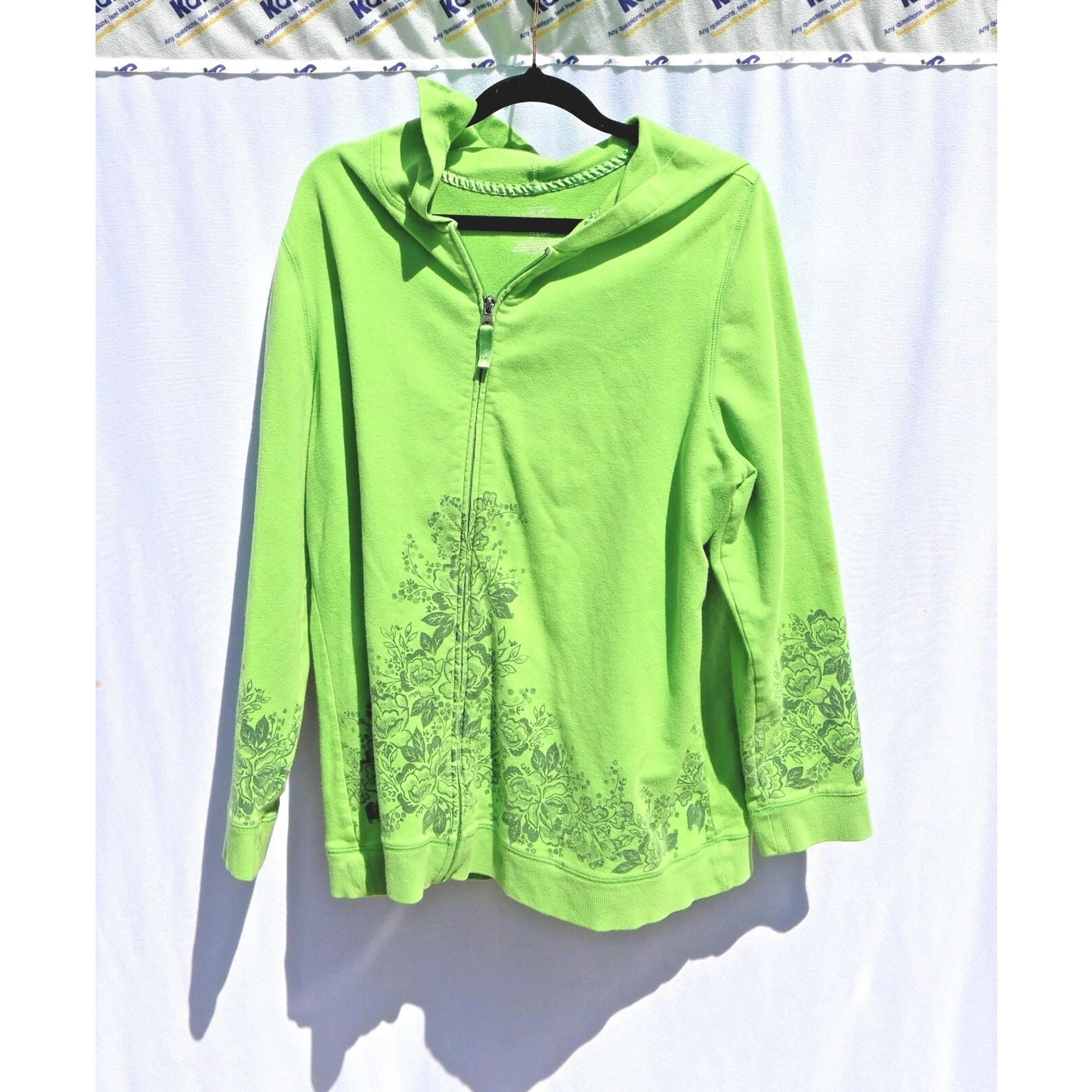 Lane Bryant full-zip hoodie green size 18 / 20W 2X