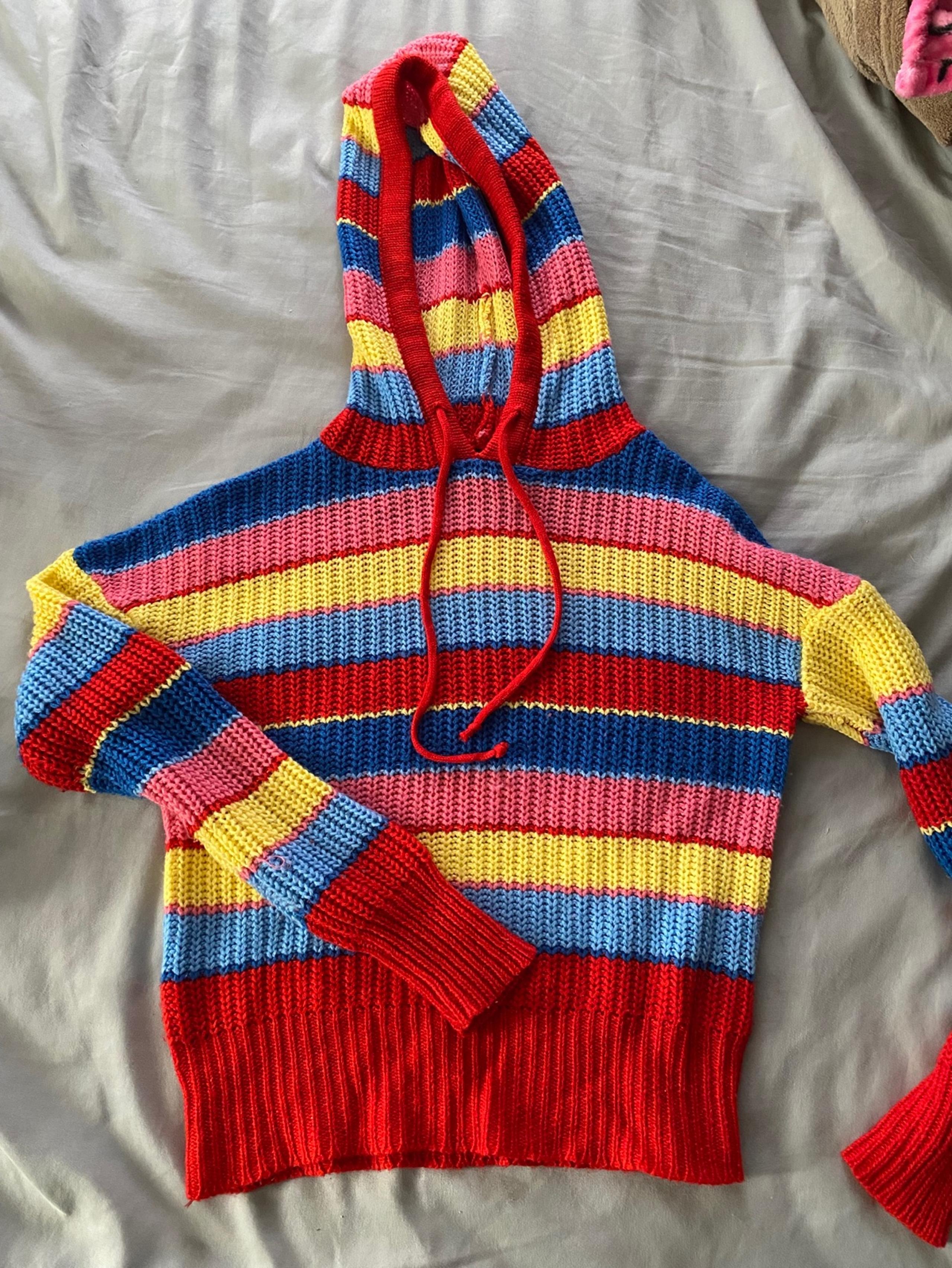 Knit Sweater with Hood