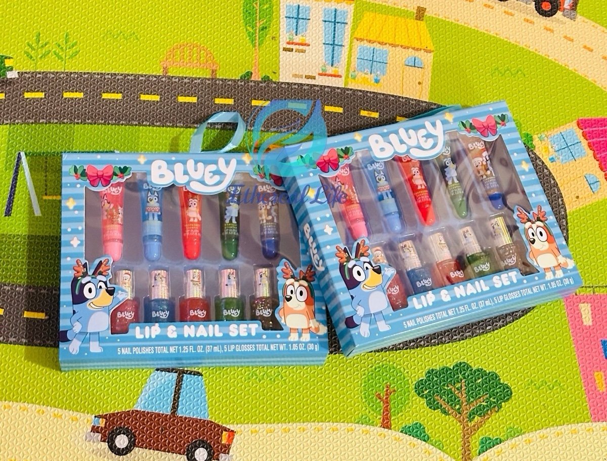 Bluey Holiday Lip and Nail Set of 2 packs