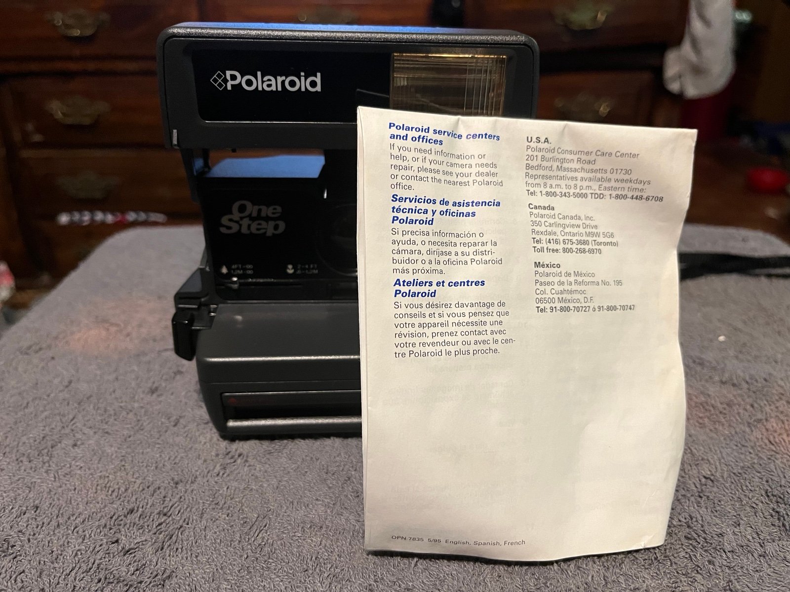 Polaroid one step