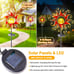 Solar Outdoor Lights Garden Decor, Golden Red Sun Metal Stake Lights