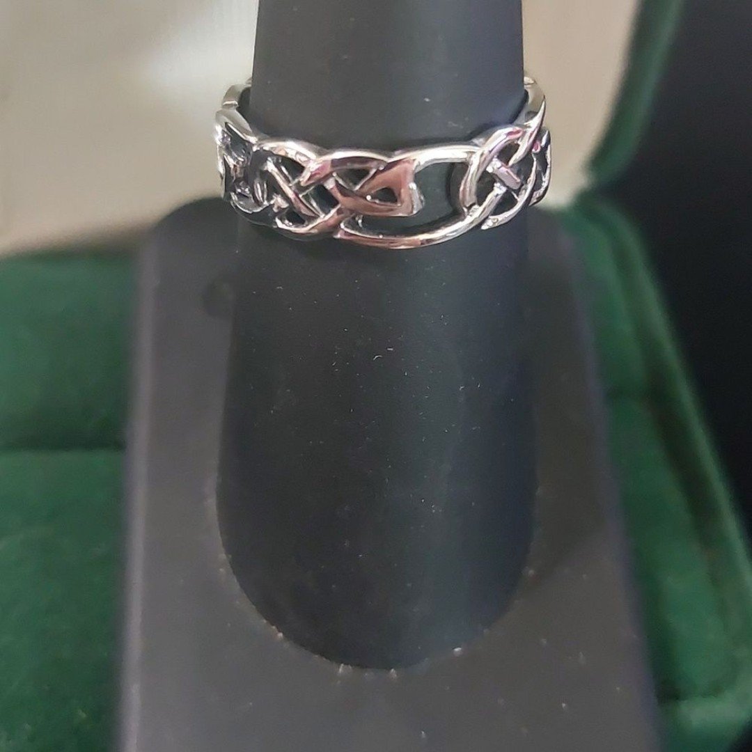 Sterling Silver Celtic Band Sz 7,8,9 or 10 Unisex