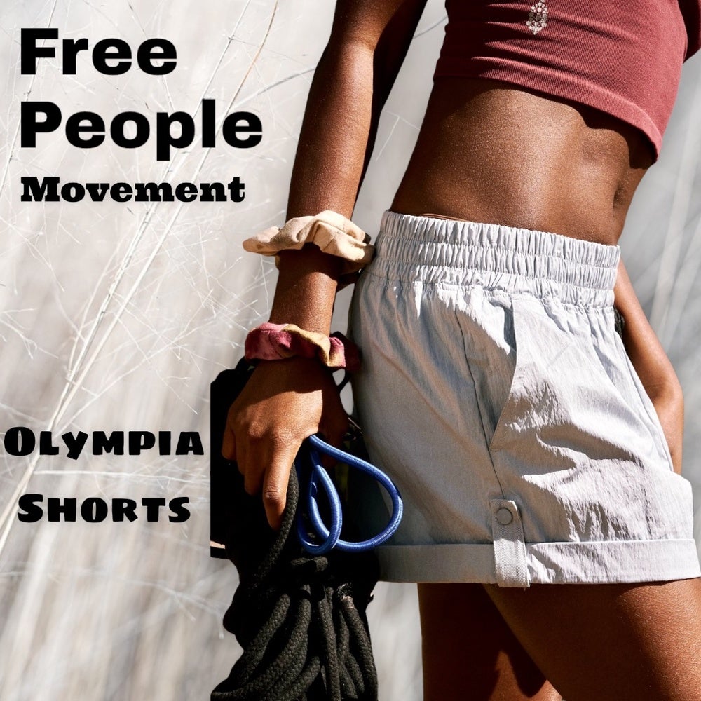 FREE PEOPLE Olympia Shorts in Blue Smoke