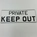 Vintage PRIVATE KEEP OUT Old Porcelain Sign Keep Out Advertising Street Sign