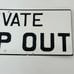 Vintage PRIVATE KEEP OUT Old Porcelain Sign Keep Out Advertising Street Sign