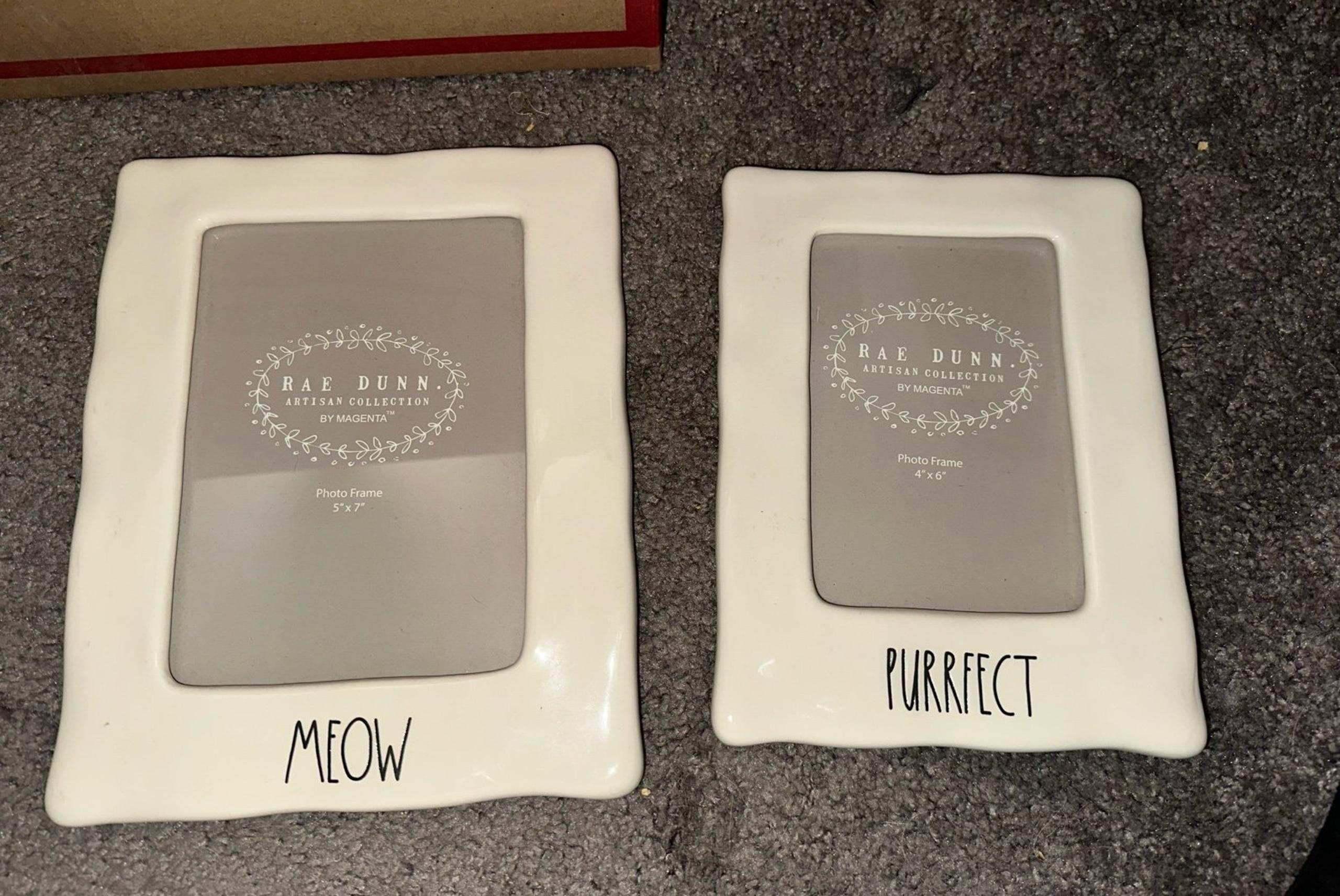 Rae Dunn Picture Frames Purrfect and Meow
