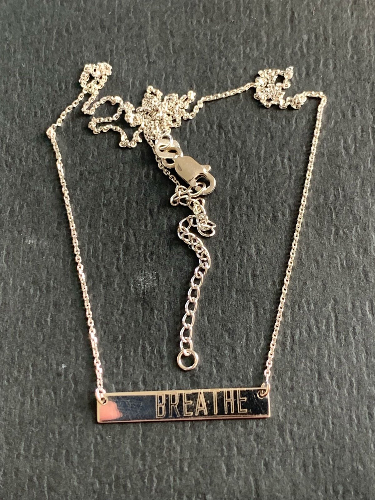 14k gold “Breath” Bar Necklace