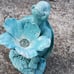 Outdoor Garden Statue Happy Turtle Holding Flower Bird Feeder Bath Succulent 12