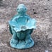 Outdoor Garden Statue Happy Turtle Holding Flower Bird Feeder Bath Succulent 12
