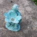 Outdoor Garden Statue Happy Turtle Holding Flower Bird Feeder Bath Succulent 12