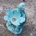Outdoor Garden Statue Happy Turtle Holding Flower Bird Feeder Bath Succulent 12