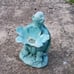 Outdoor Garden Statue Happy Turtle Holding Flower Bird Feeder Bath Succulent 12