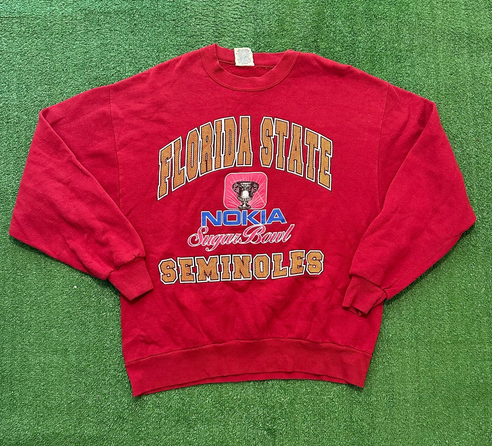 Vintage FSU Florida State Seminoles Nokia Sugar Bowl Crewneck Sweater. Men’s L