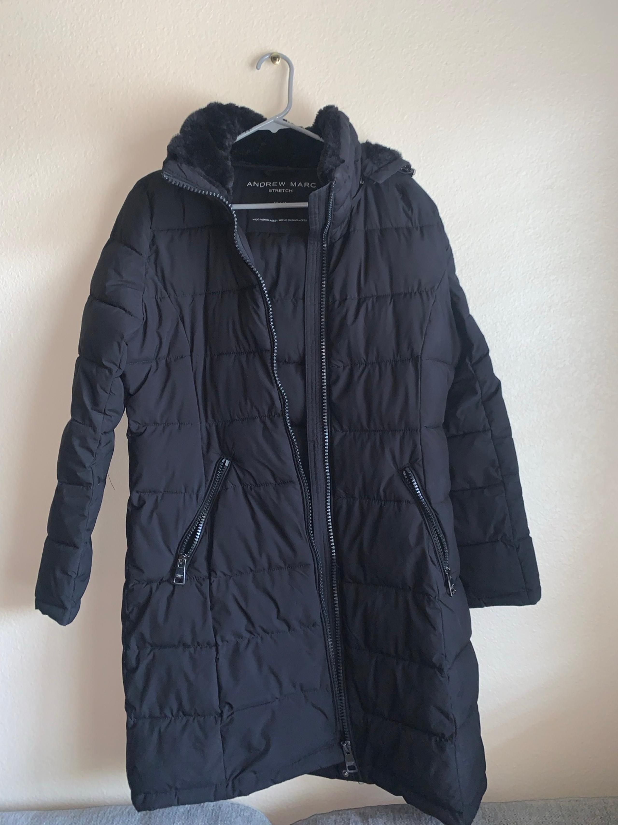 Andrew Marc Women’s Black Puffer Rain Jacket