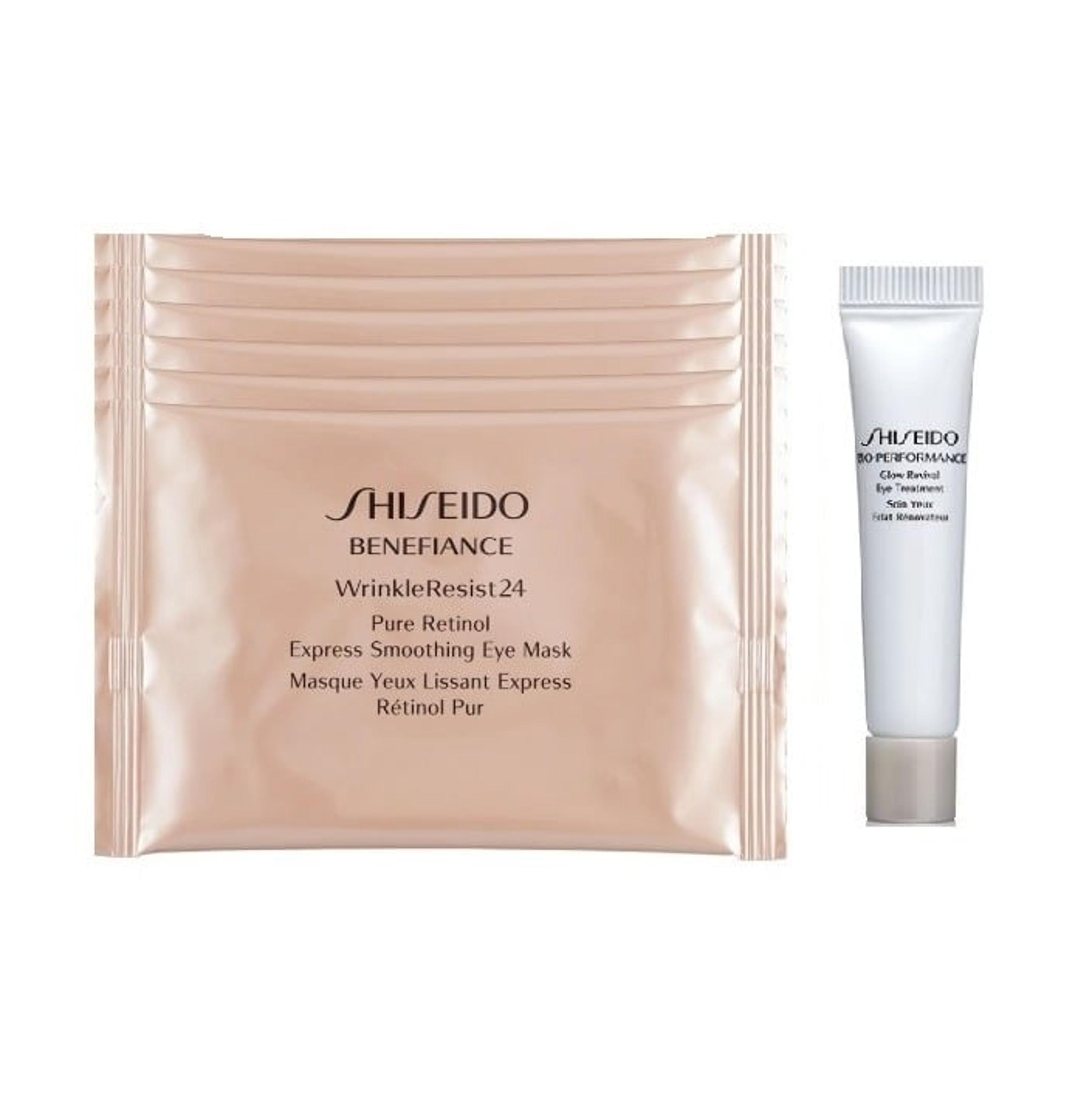 12 Shiseido Benefiance WR24 Pure Retinol Express Eye Masks - 6X2 =12 + Eye Cream