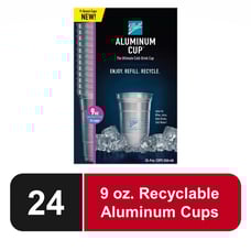 Cup, recycled cold water cup, 9 ounces. Cup, 24 counts