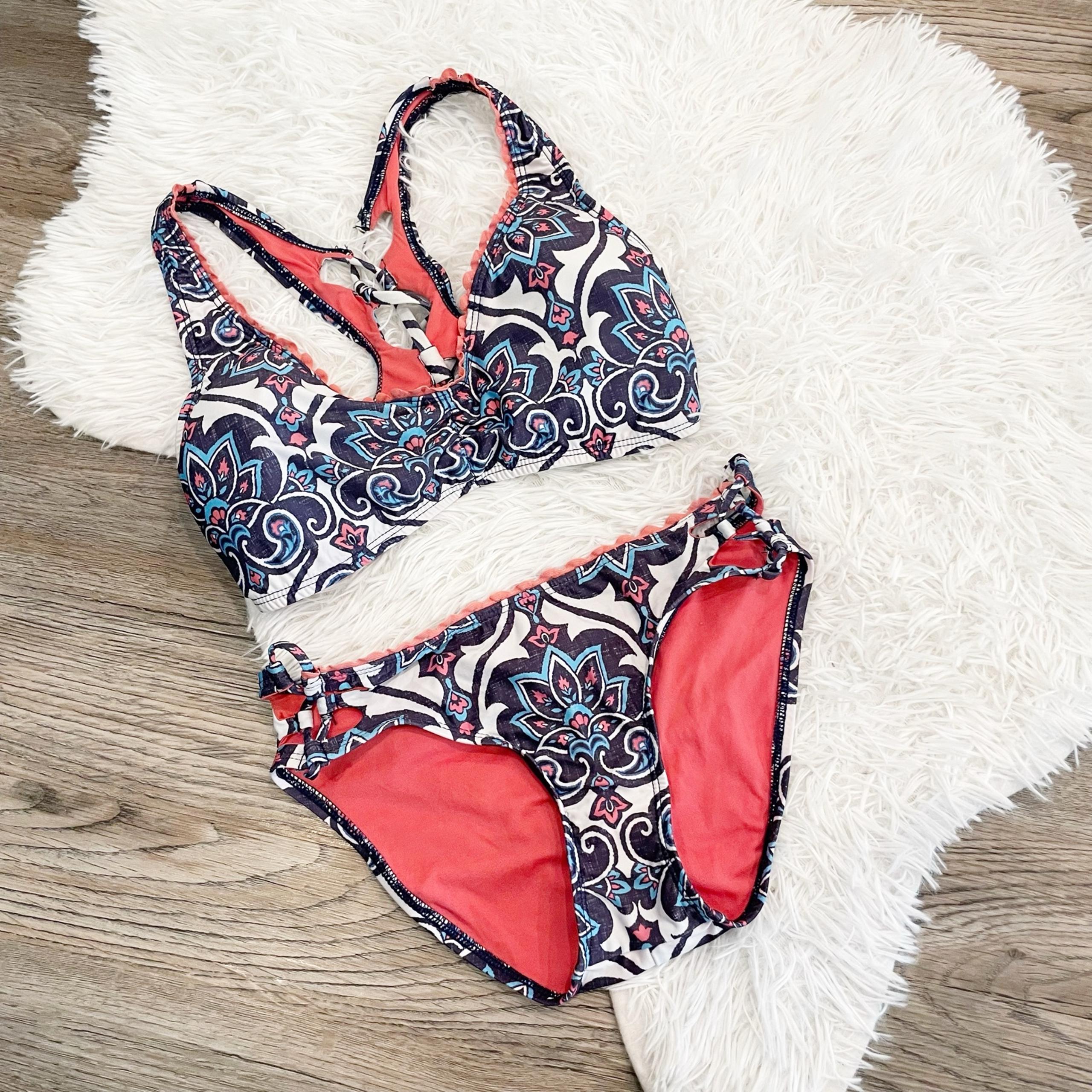 Lucky Brand Bikini Mandala Lotus Print Small