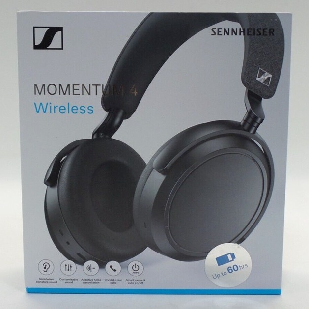 Sennheiser Momentum 4 Over The Ear Wireless Headphones - Black