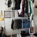 Double Rod Clothing Garment Rack, Rolling Clothes Organizer on Wheels.