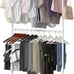 Double Rod Clothing Garment Rack, Rolling Clothes Organizer on Wheels.