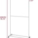 Double Rod Clothing Garment Rack, Rolling Clothes Organizer on Wheels.