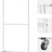 Double Rod Clothing Garment Rack, Rolling Clothes Organizer on Wheels.