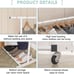 Double Rod Clothing Garment Rack, Rolling Clothes Organizer on Wheels.