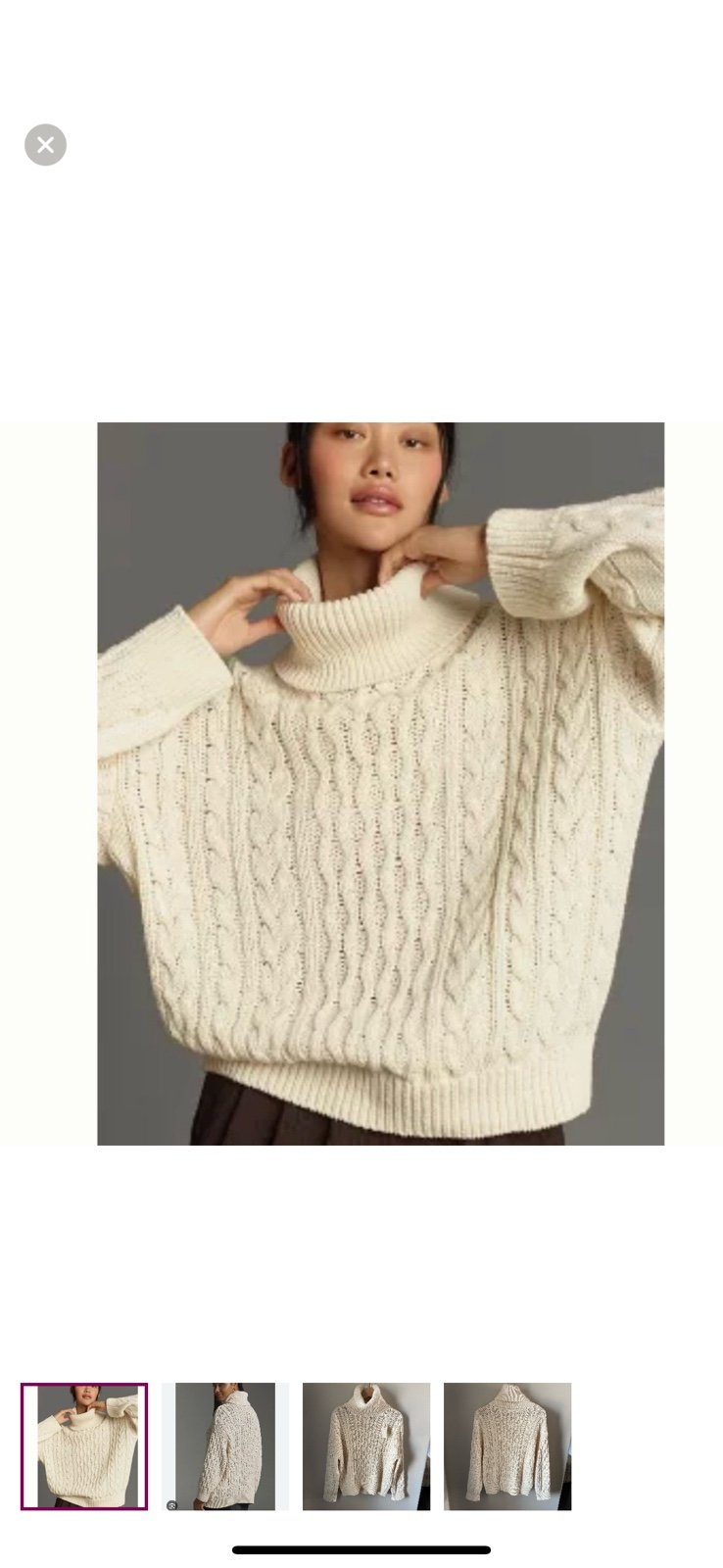 Anthropologie NEW cable knit sweater FREE SHIP