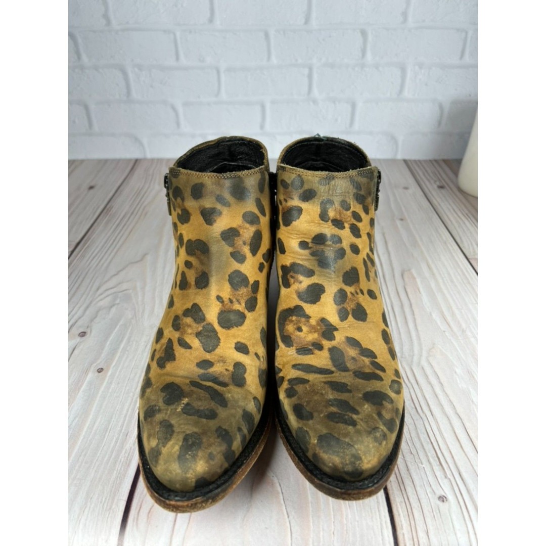 Liberty Black Women's Leopard Print Booties/Boots Multicolor Casual 9 - preloved