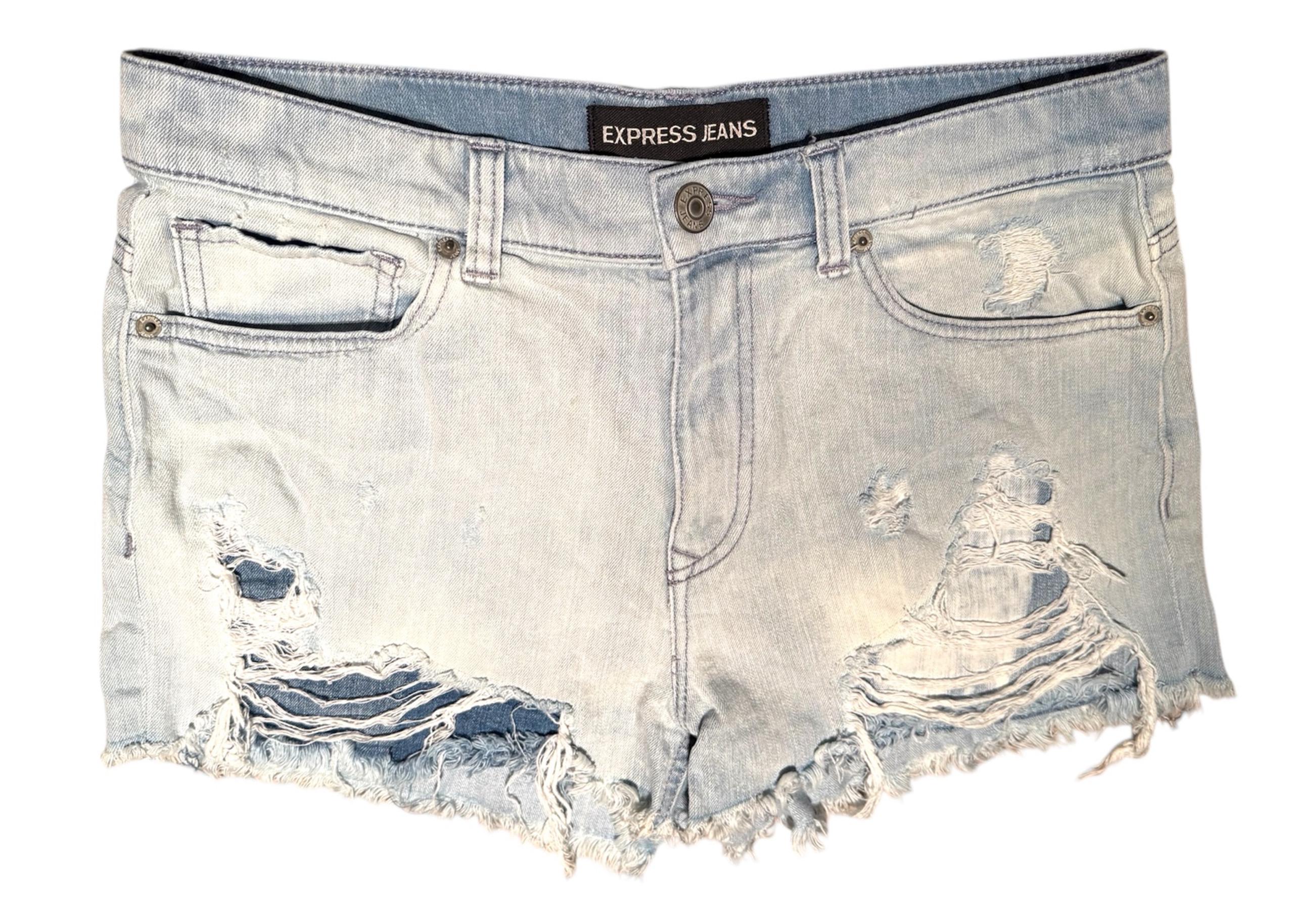 Express Women’s Light Denim Jean Shorts Size 12