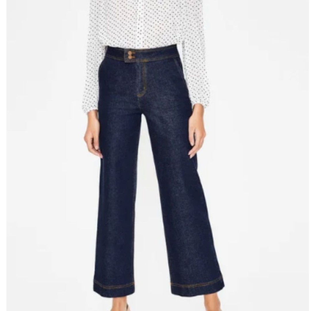 Boden Blue Flare Wide Leg Jeans