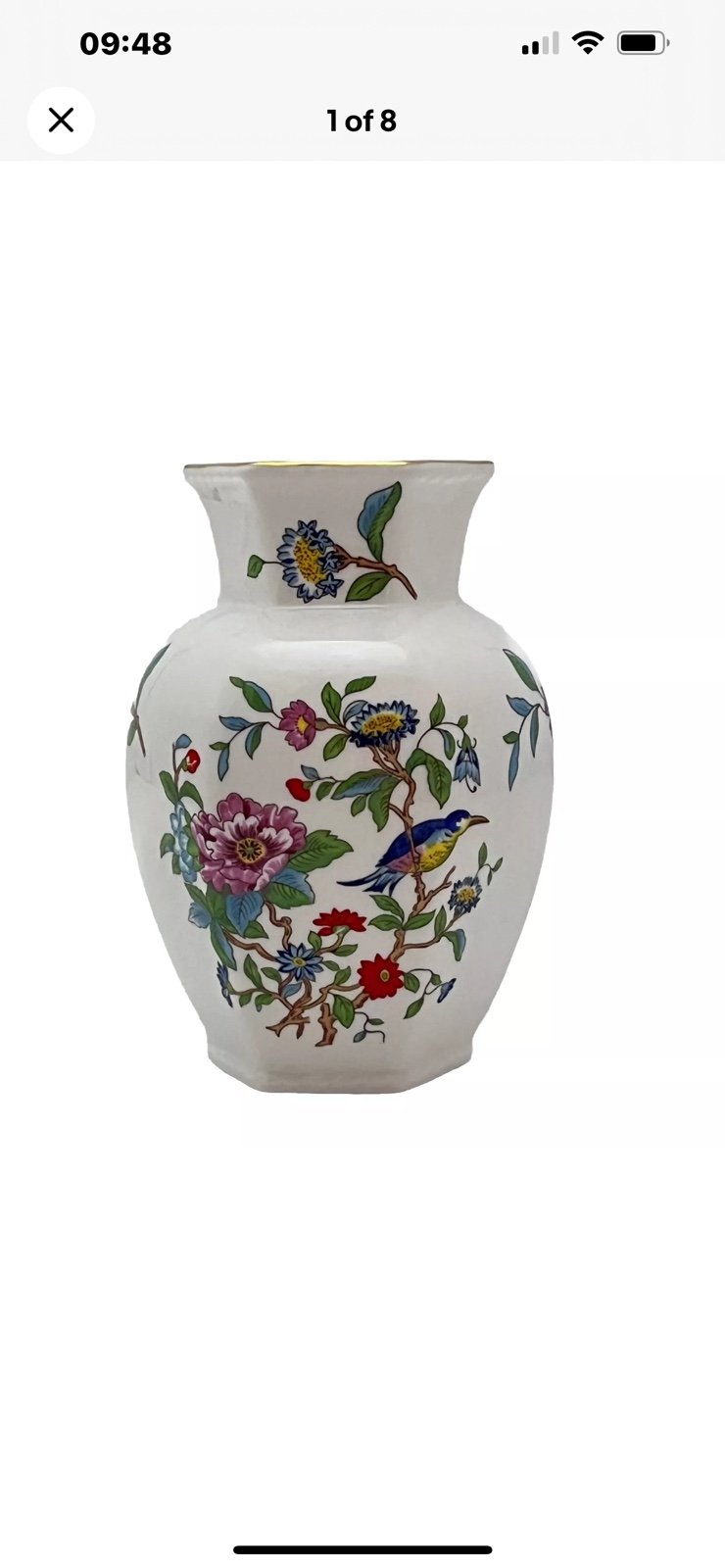 Aynsley English Bone China Porcelain Pembroke Pattern Vases