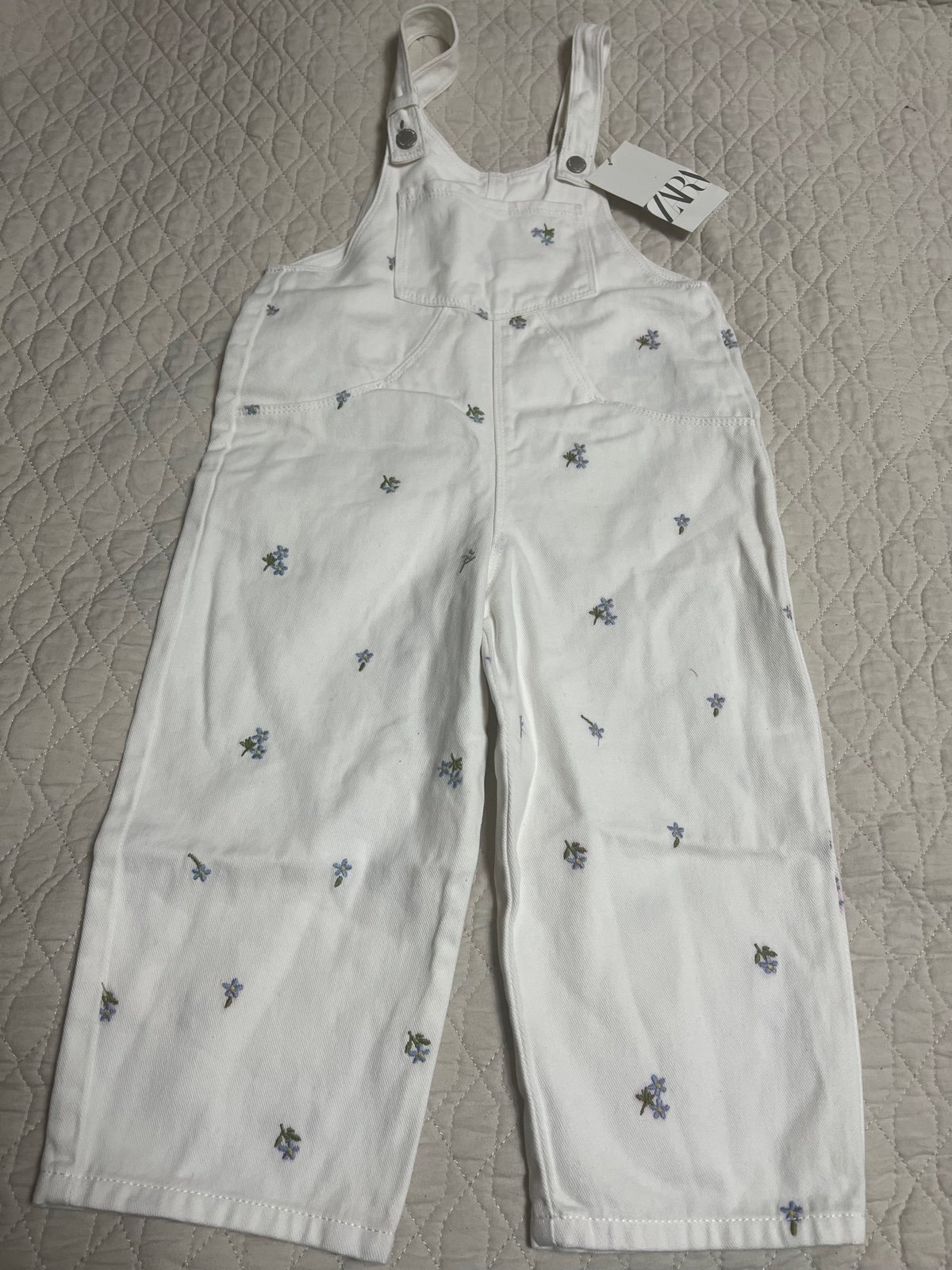 zara new denim overalls sz4/5y