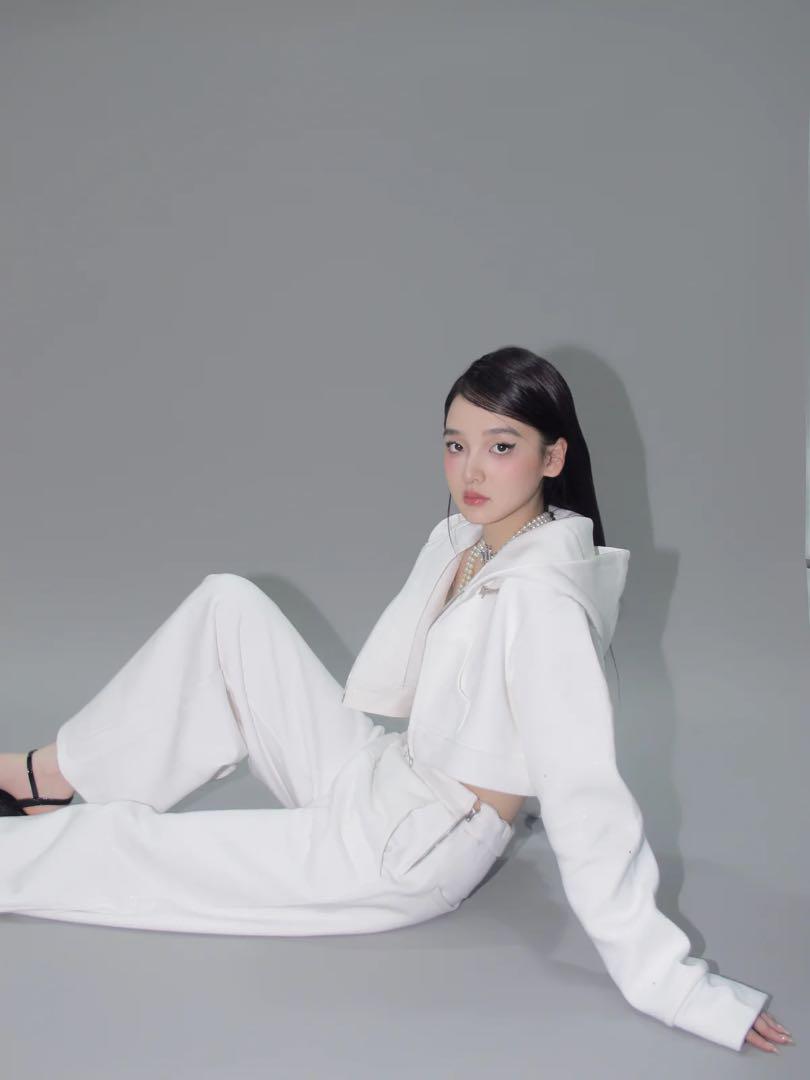 Andwang Waist Frill Ribbon Pants