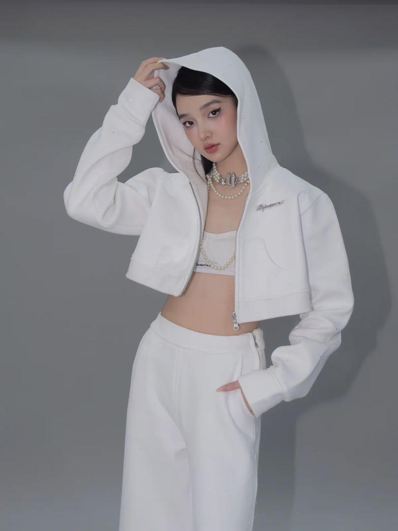 Waist frill ribbon pants