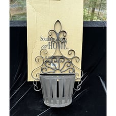 New Southern Living at Home St Charles Rustic Bucket Wall Basket - #40457 NIB