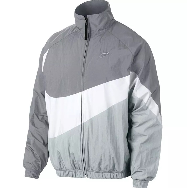 Nike Swoosh Windbreaker Woven Jacket SMALL LOOSE FIT AR3132-012