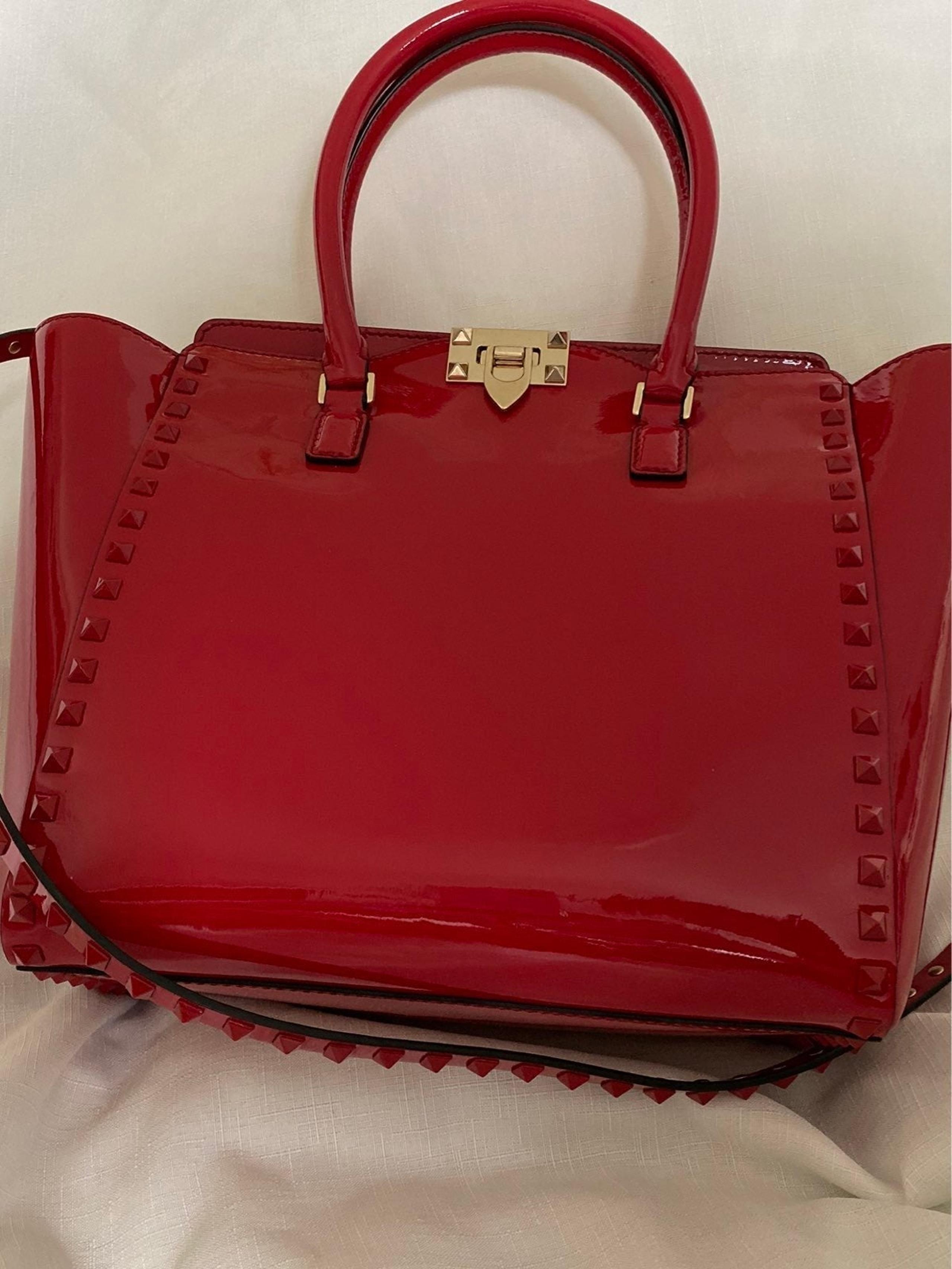 Valentino Classic Red Rockstud Handbag