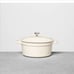 Hearth & Hand .5 Enameled Cast Iron Mini Dutch Oven Cream